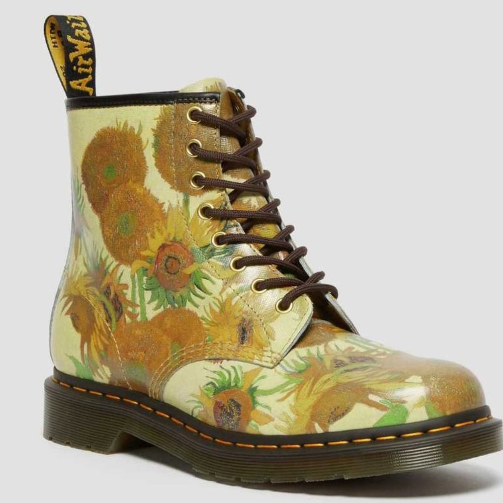 Dr Martens Van Gogh 1460 Sunflower Boots Women's 7 Shoes